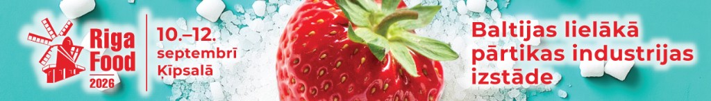 Riga Food 2026 — Baltijas lielākā pārtikas industrijas izstāde. 10.–12. septembrī Ķīpsalā.